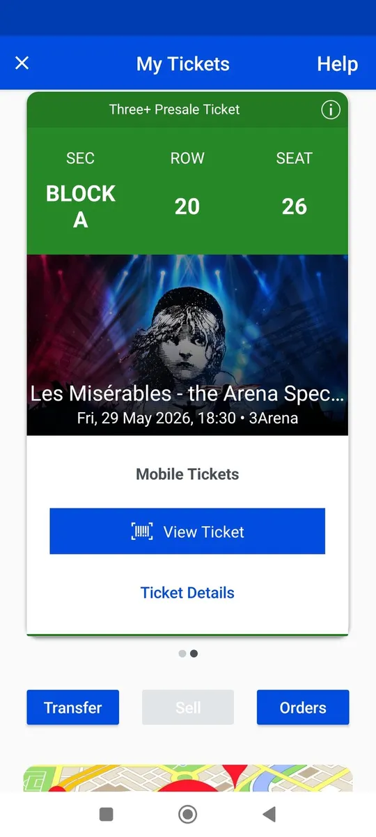 DISCOUNTED Les Miserables Tickets 3Arena 29th May - Image 1