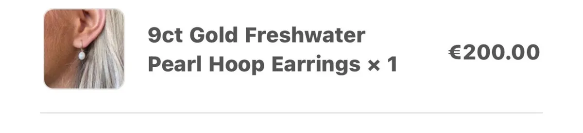 9ct gold freshwater pear earrings - Image 3
