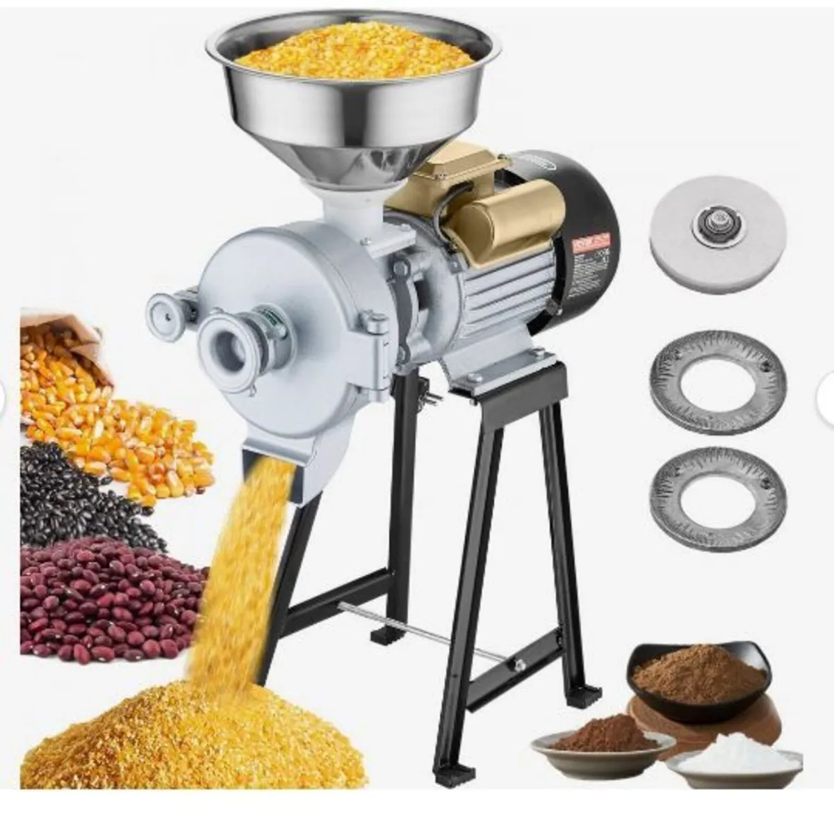 Electric Grain Mill Grinder, 3000W - Image 1
