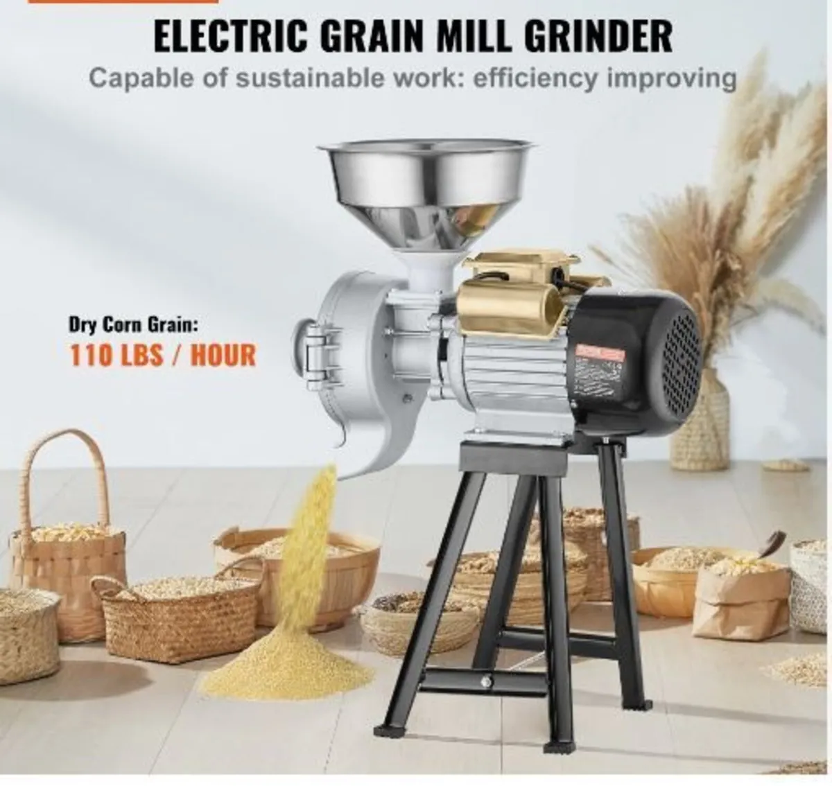 Electric Grain Mill Grinder, 3000W - Image 3