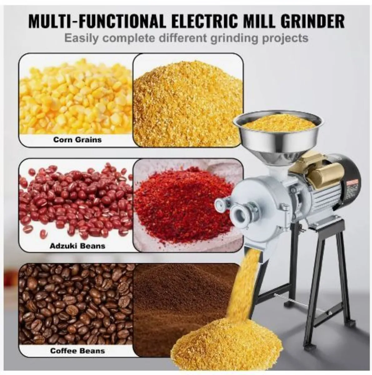 Electric Grain Mill Grinder, 3000W - Image 2