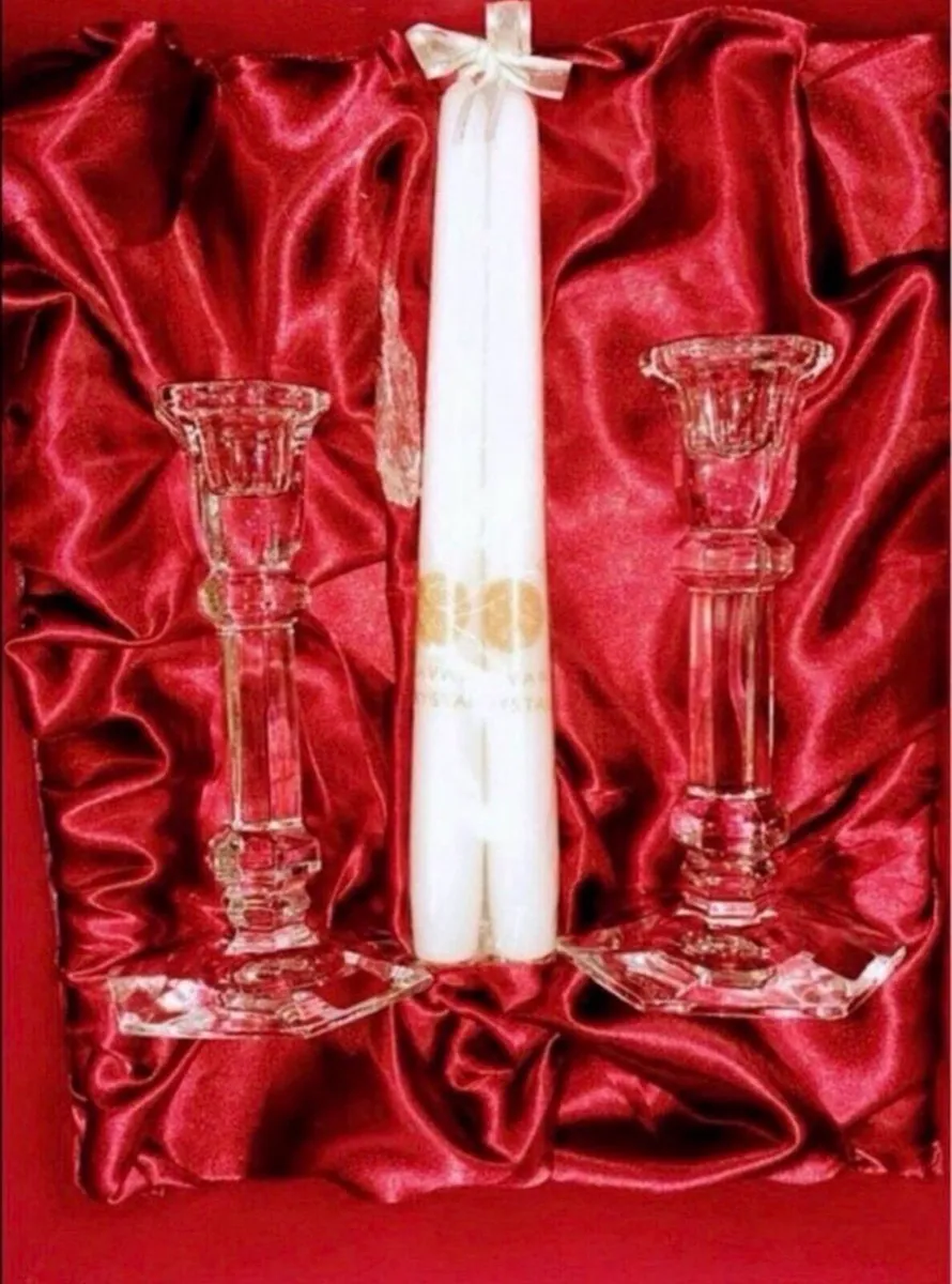Vintage Cavan Crystal Candle Holders - Image 2
