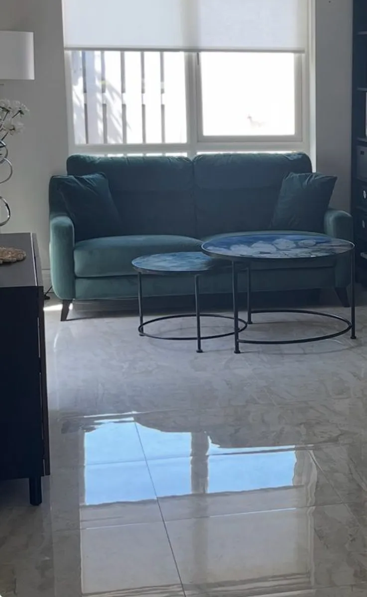 Green Velvet 2 Seater Sofa - Image 2