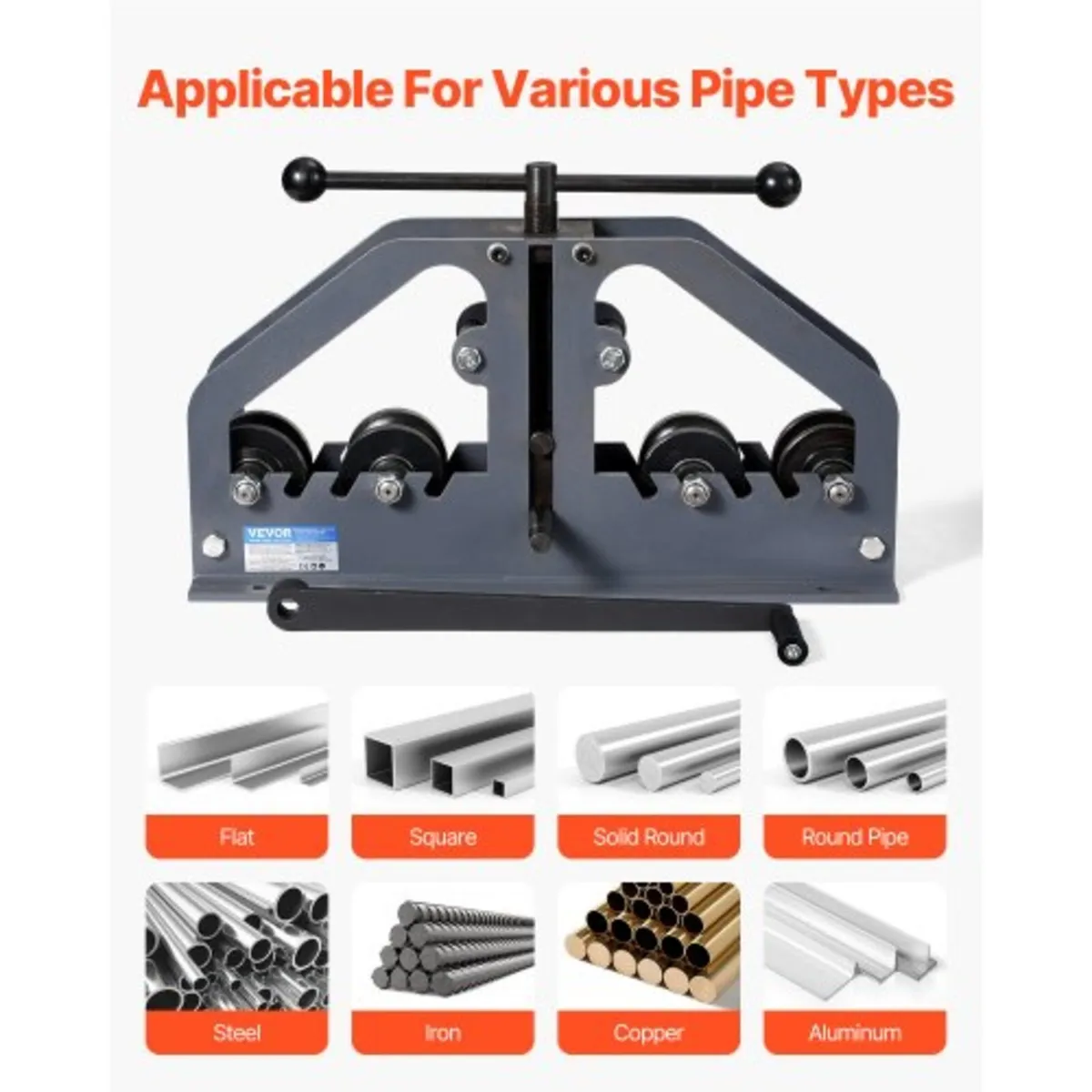 Tube Roller Bender, Max 1-1/2" Manual Tube Pipe Ro - Image 2