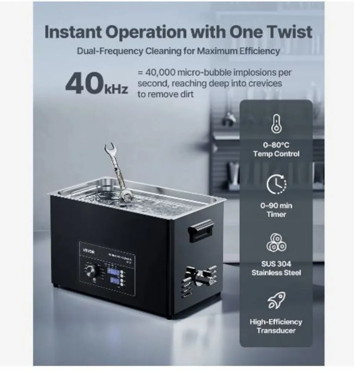30L Ultrasonic Cleaner, Professional Ultrasonic - Image 2