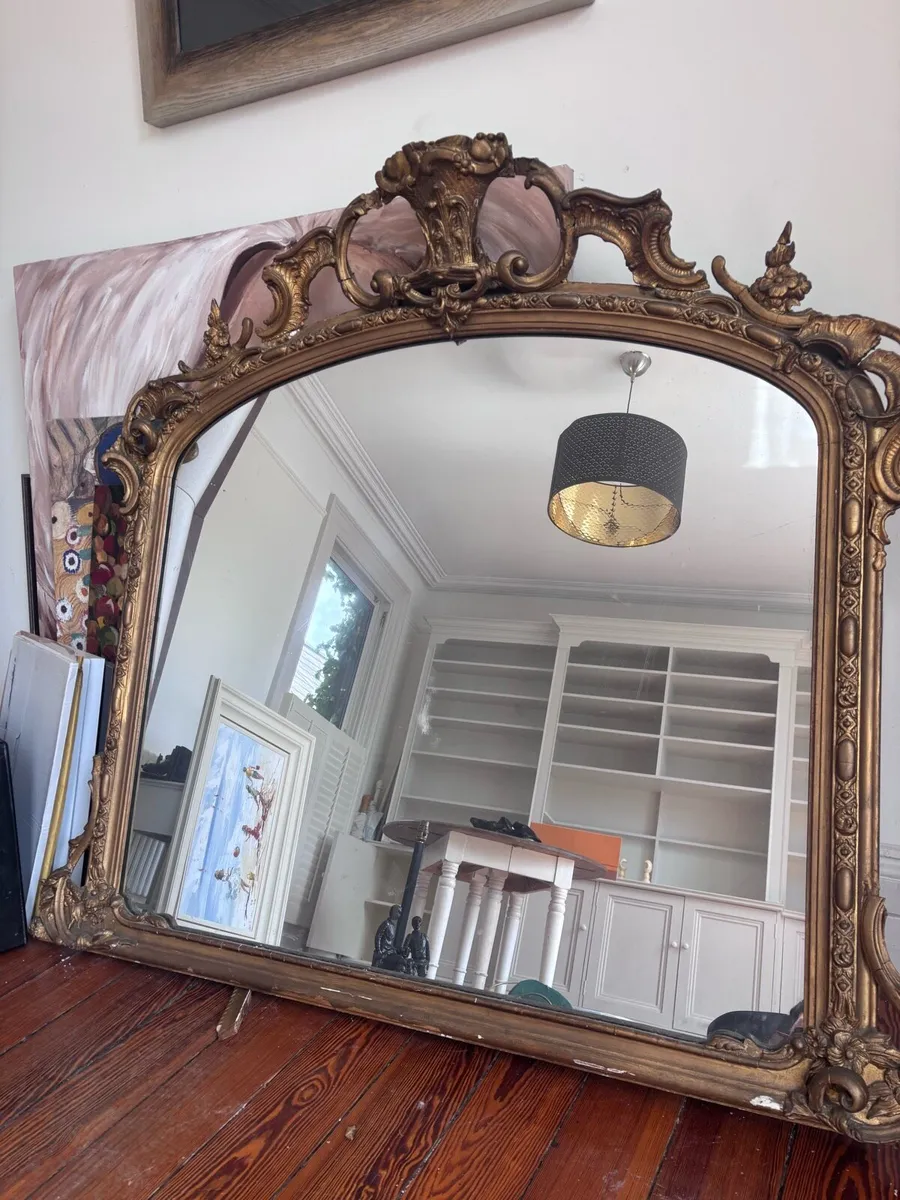 Mirror ornate Rococo mid 20th century - Image 2