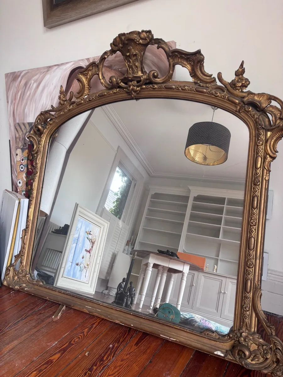 Mirror ornate Rococo mid 20th century - Image 4