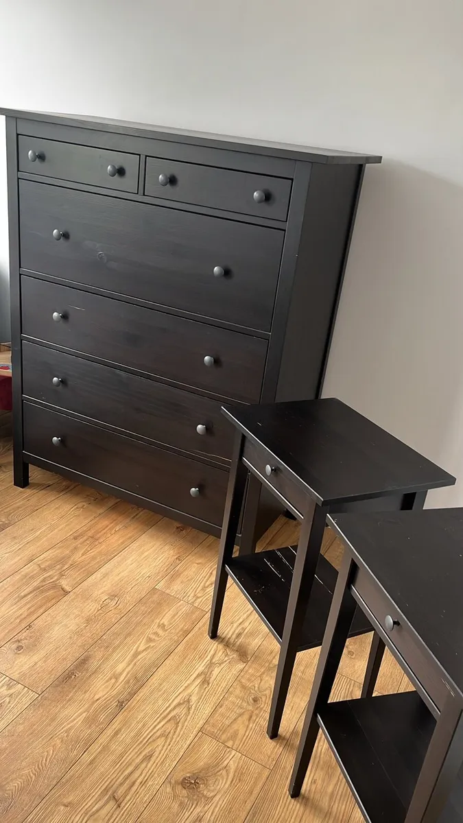 Ikea chest of drawers & two lockers - Image 1