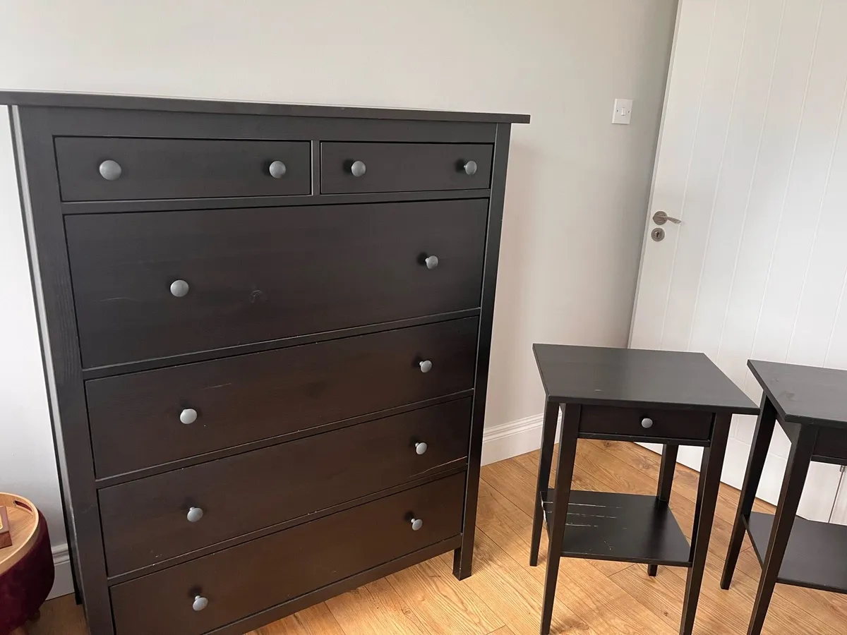 Ikea chest of drawers & two lockers - Image 2