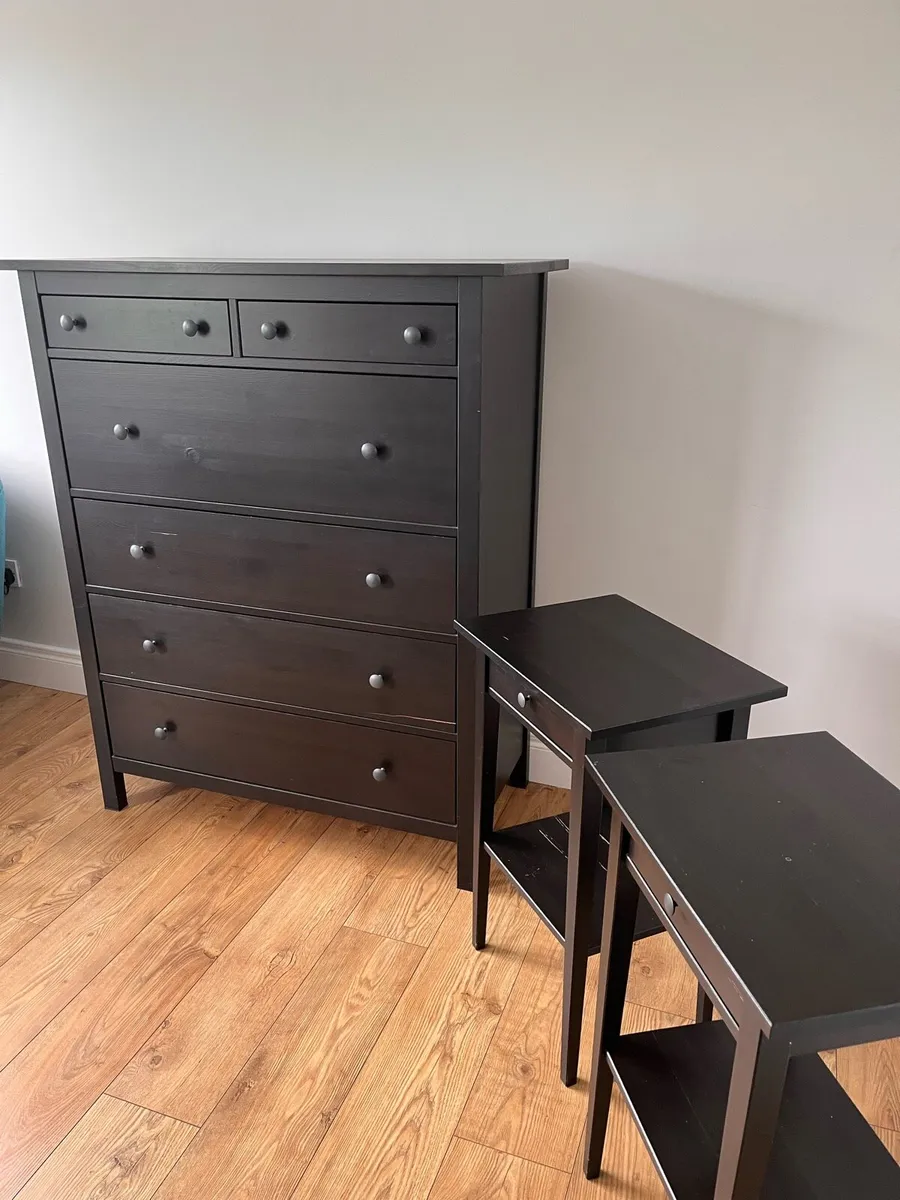 Ikea chest of drawers & two lockers - Image 4