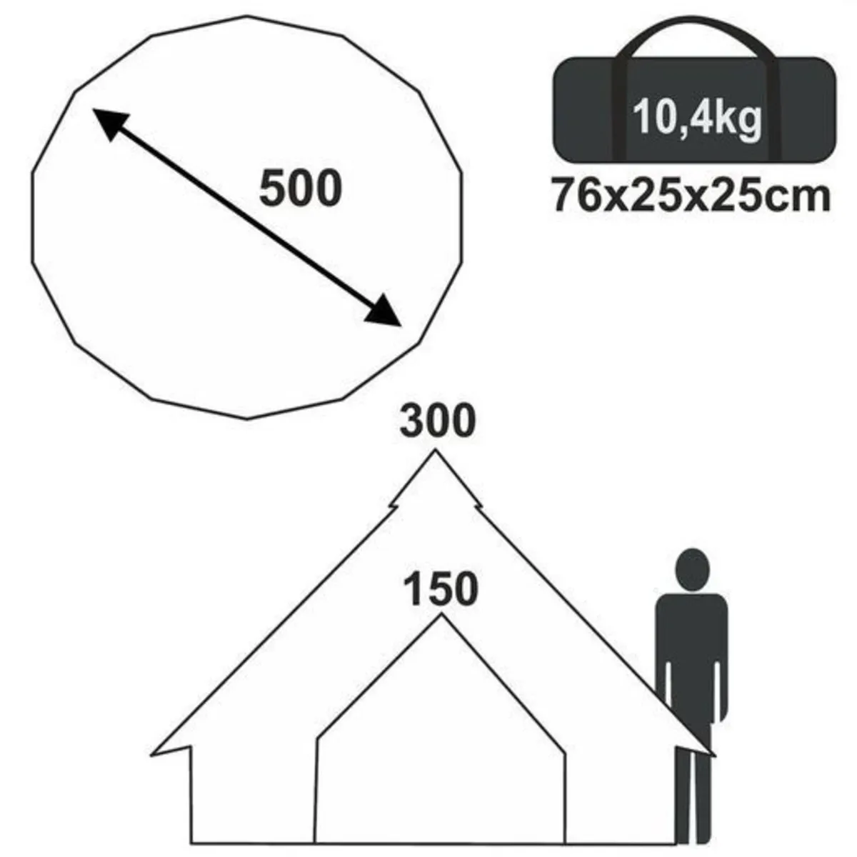 Family Tent Teepee tent 6 to 8 men tent - Image 3