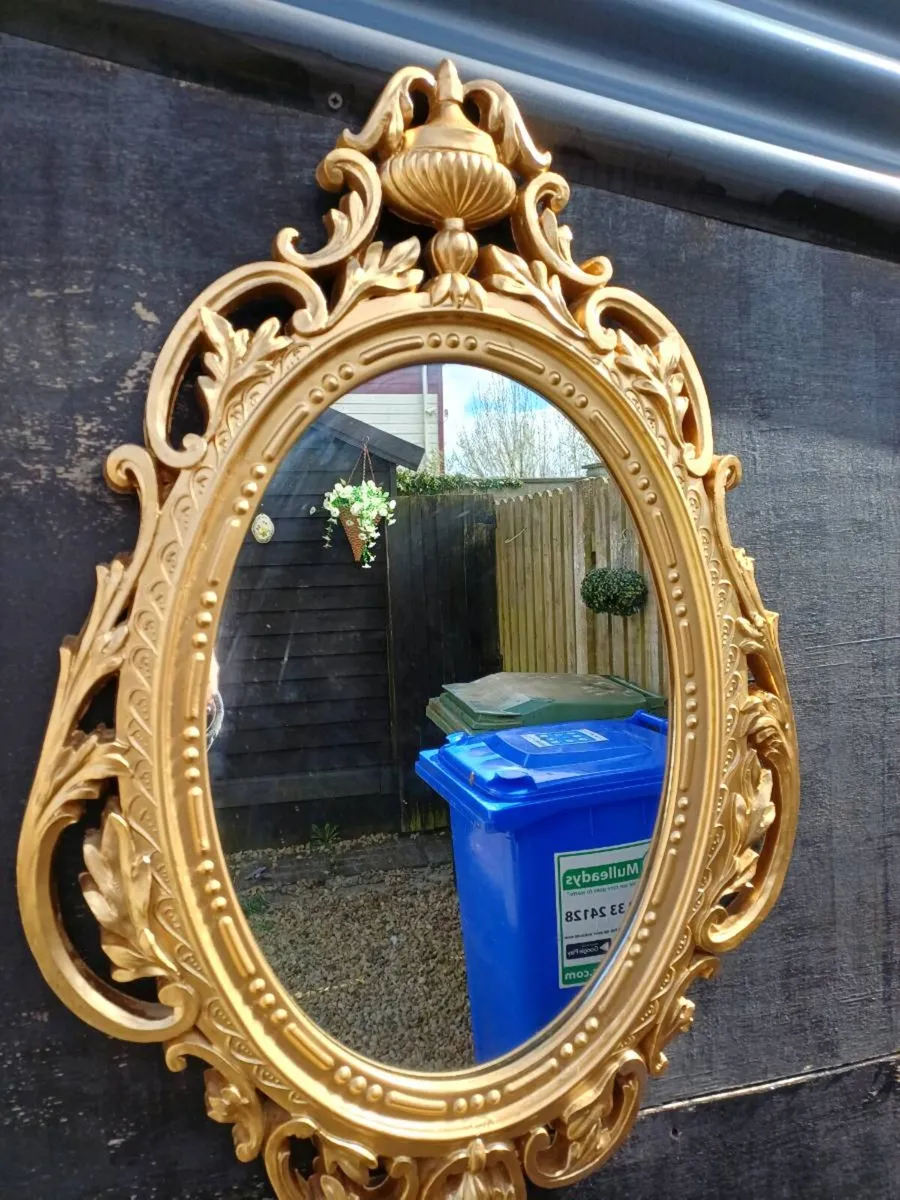 Vintage Gold Framed Mirror - Image 1