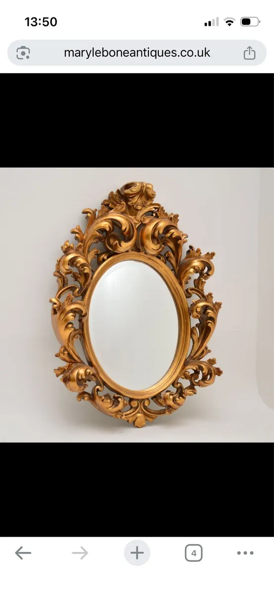 Antique French Rococo Style Mirror 60’s/70’s - Image 1