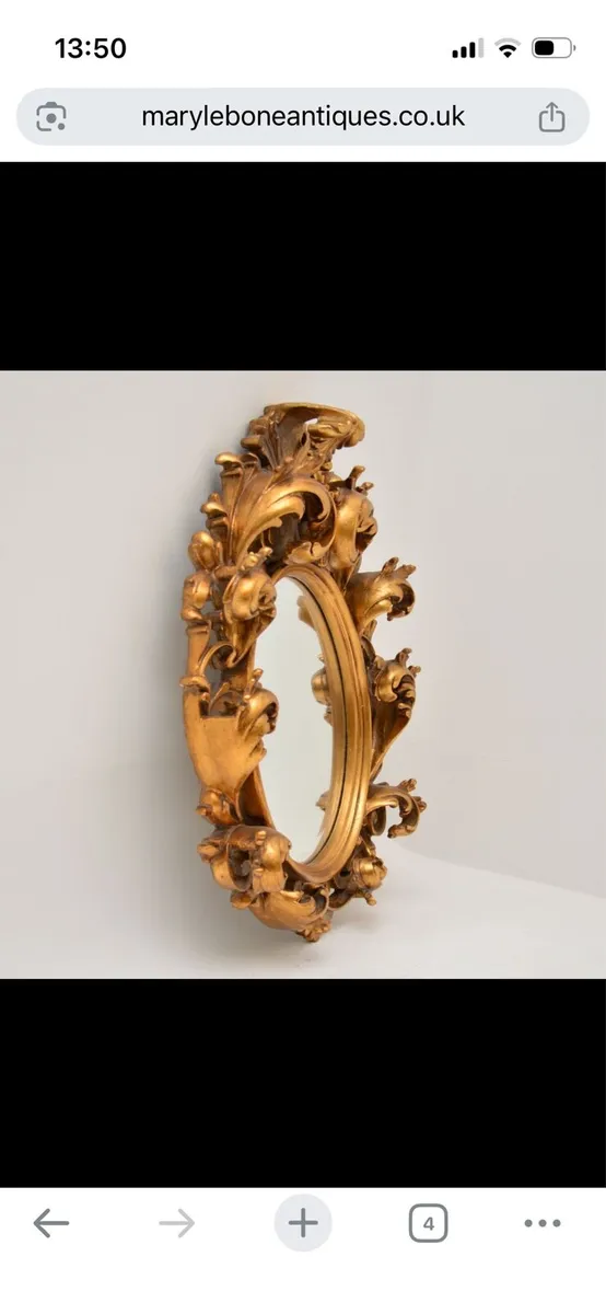 Antique French Rococo Style Mirror 60’s/70’s - Image 2