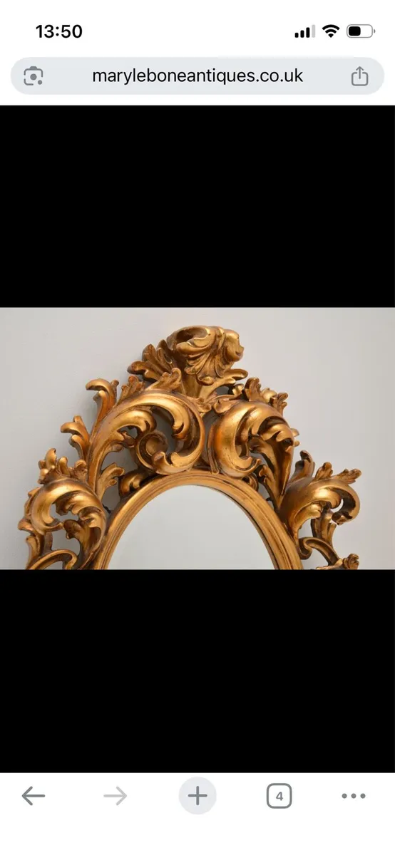 Antique French Rococo Style Mirror 60’s/70’s - Image 4