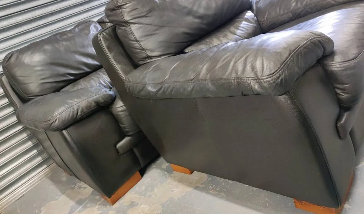 2+1 seater leather sofa couch set - Image 4