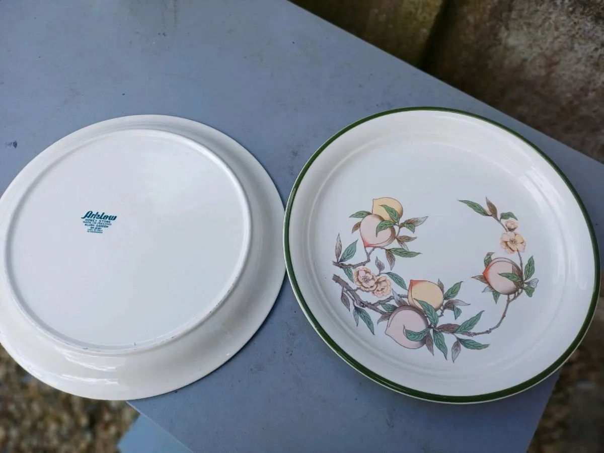 Large Vintage Arklow Honeystone Plates - Image 2
