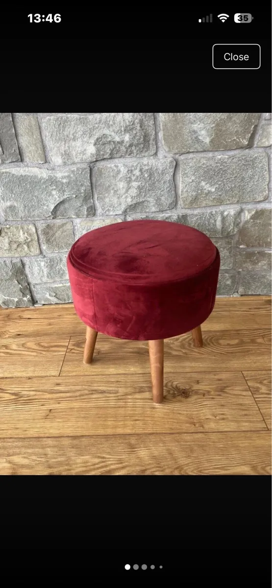 Foot stool with tray top - Image 1