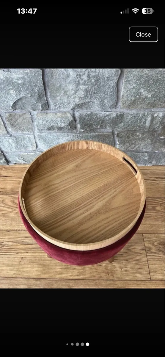 Foot stool with tray top - Image 3