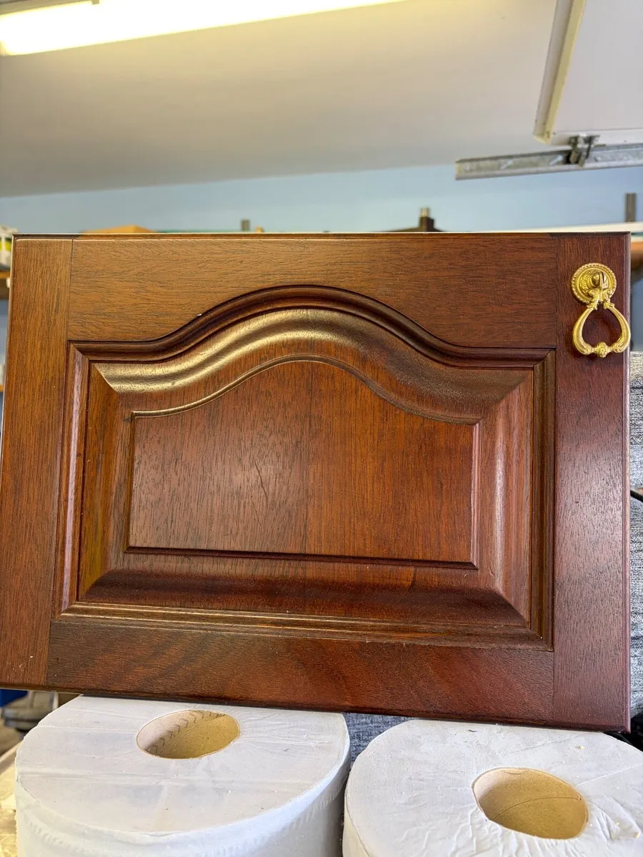 Oak kitchen press doors and mahogany wardrobe door - Image 3