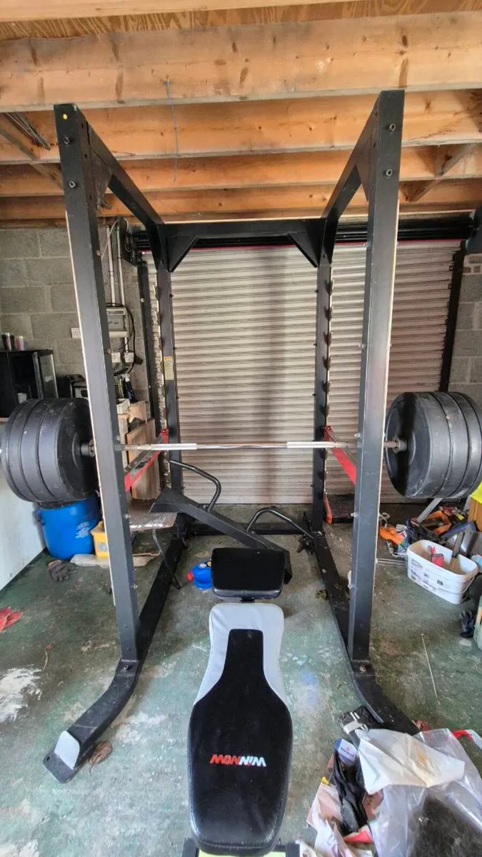 BODY IMAGE Power cage/Squat rack with Olympic bar - Image 1
