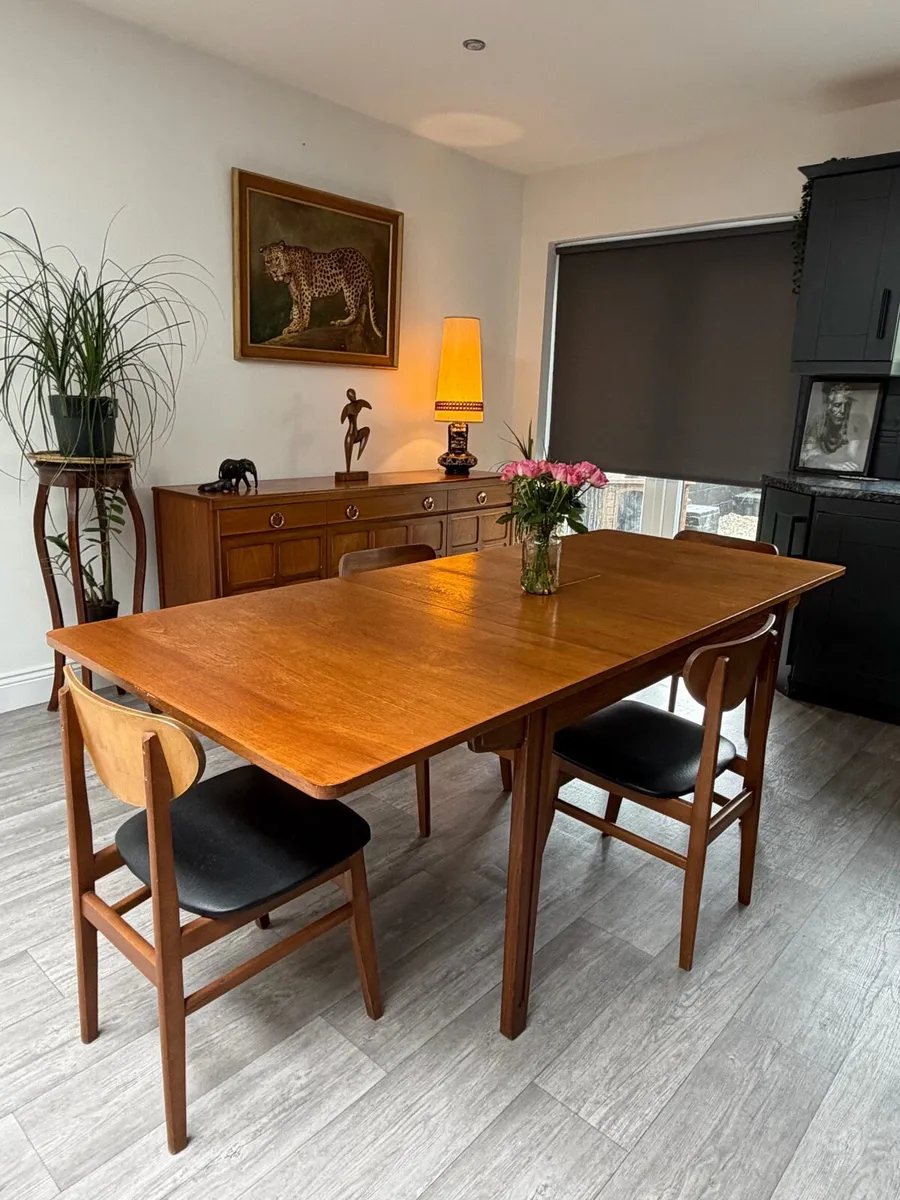Mid Century Extendable Dining Table - Image 2