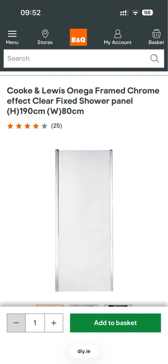 Shower glass panel - Image 1