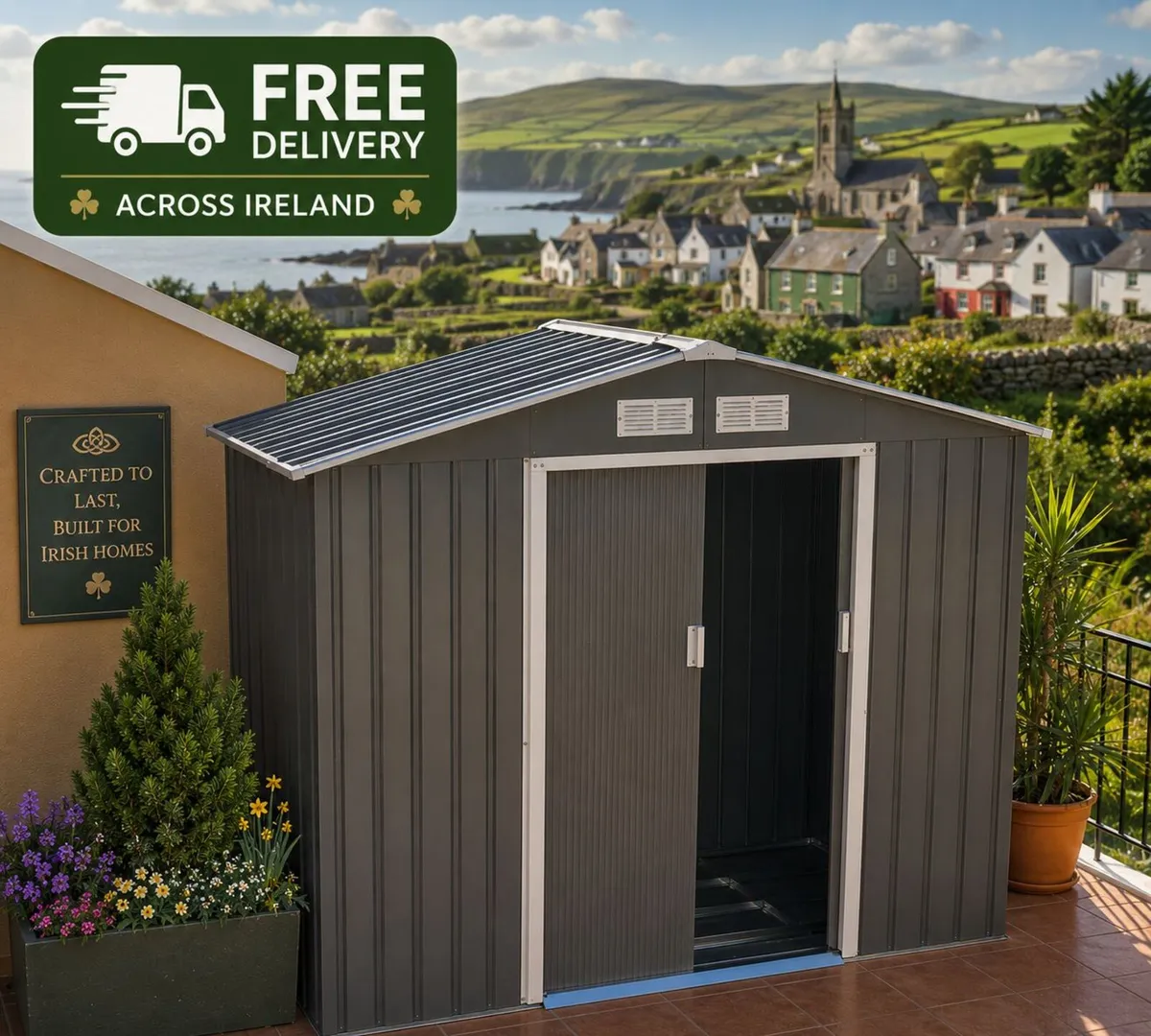 7ft x 4ft Metal Shed - Image 1