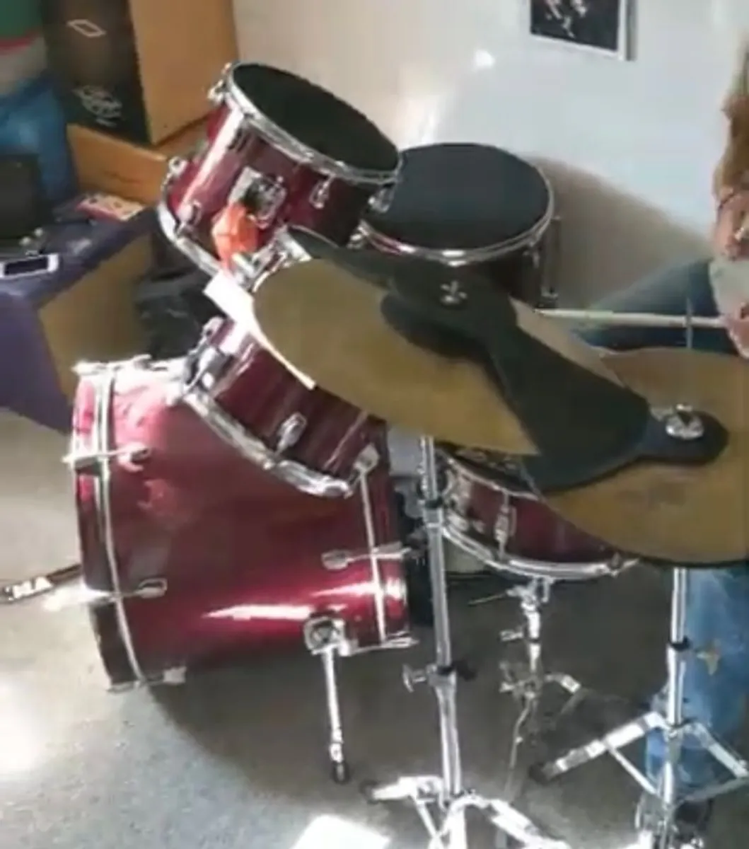 Stagg 5 Piece Drum Kit  Wine Red - Image 4