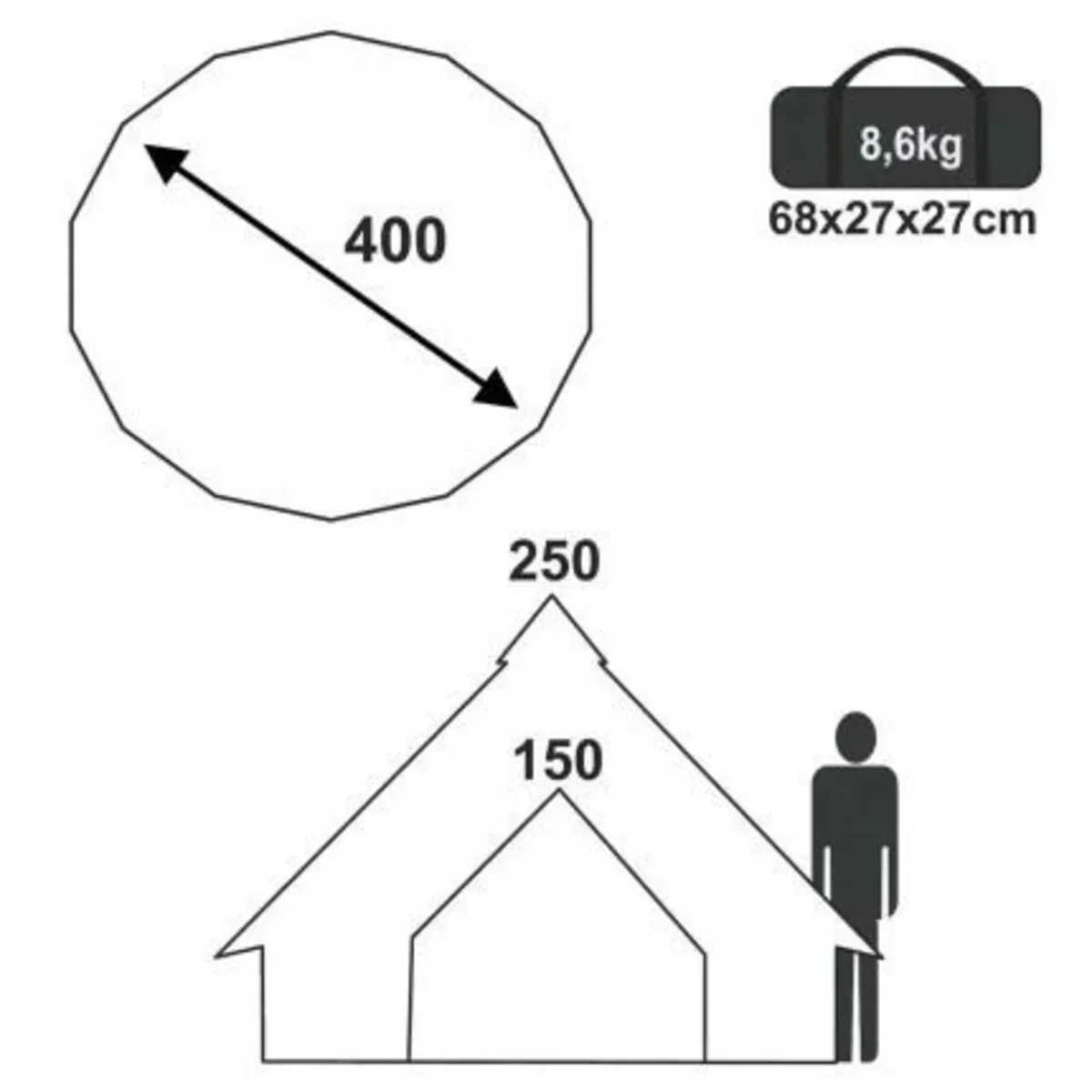 Family Tent Waterproof 4 to 6 person - Image 3