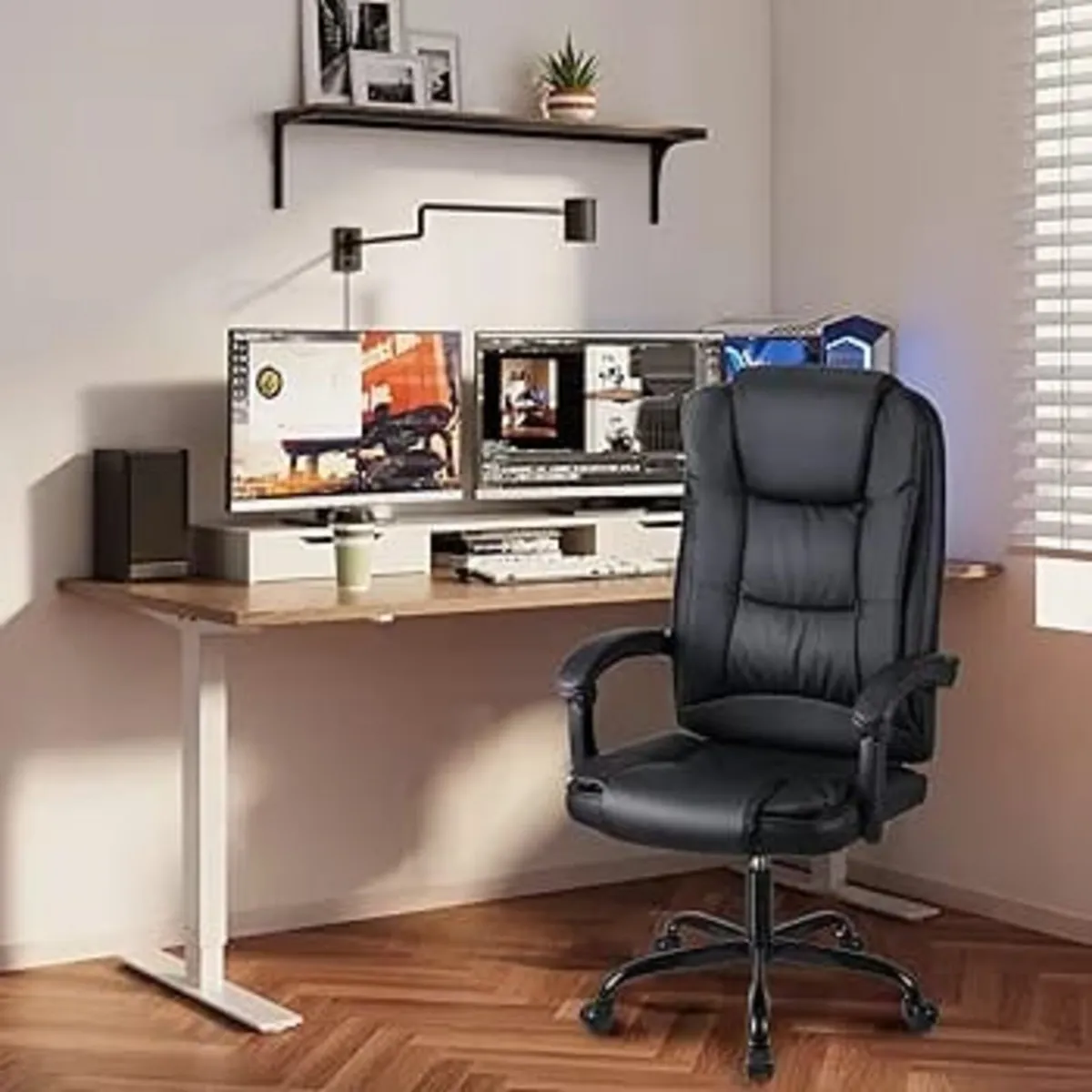 High-back ergonomic office swivel chair, executive - Image 1