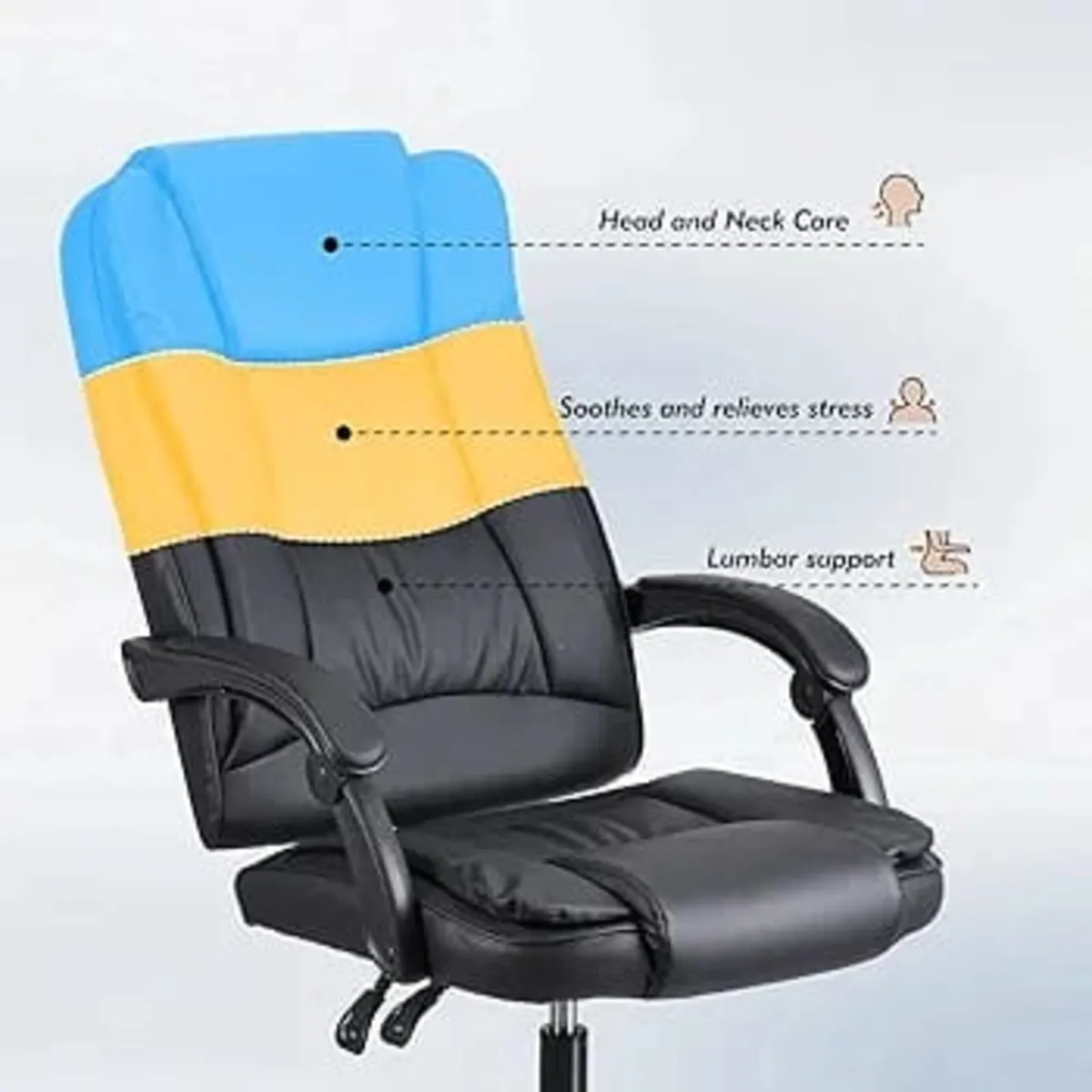 High-back ergonomic office swivel chair, executive - Image 3