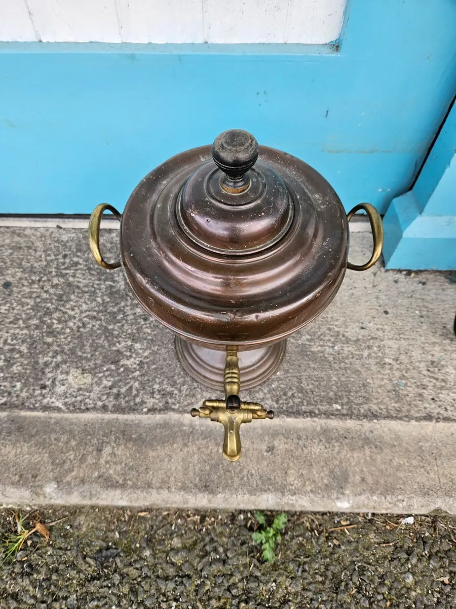 Vintage Copper Kettle Urn - Image 1