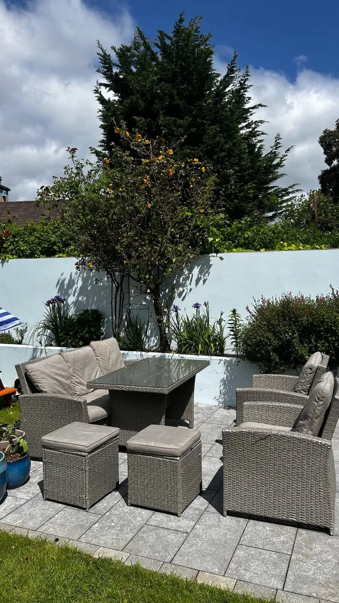 7-Seater Rattan Garden Furniture Set - Image 2