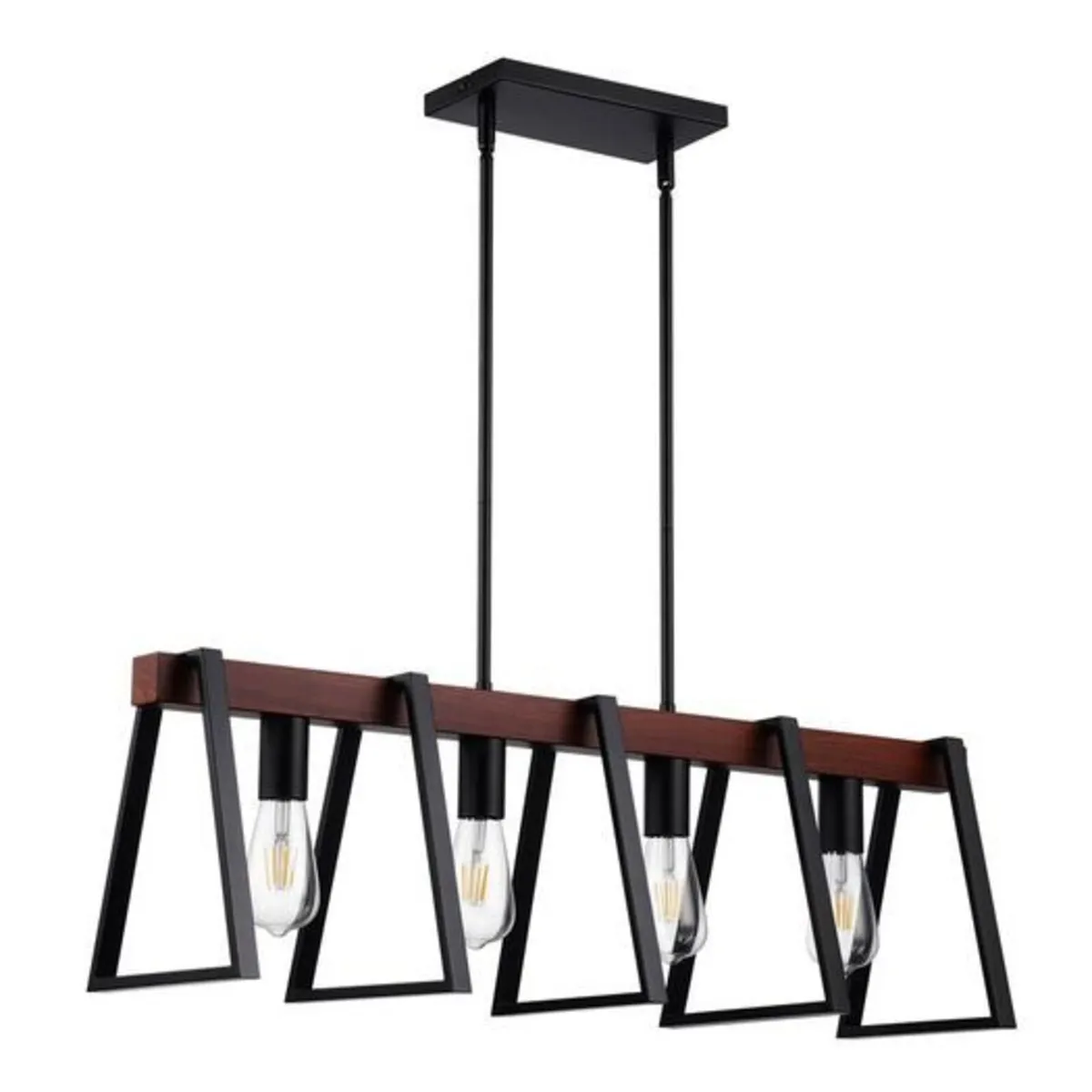 4-Light Kitchen Island Pendant Lights 60W Adjustab - Image 4