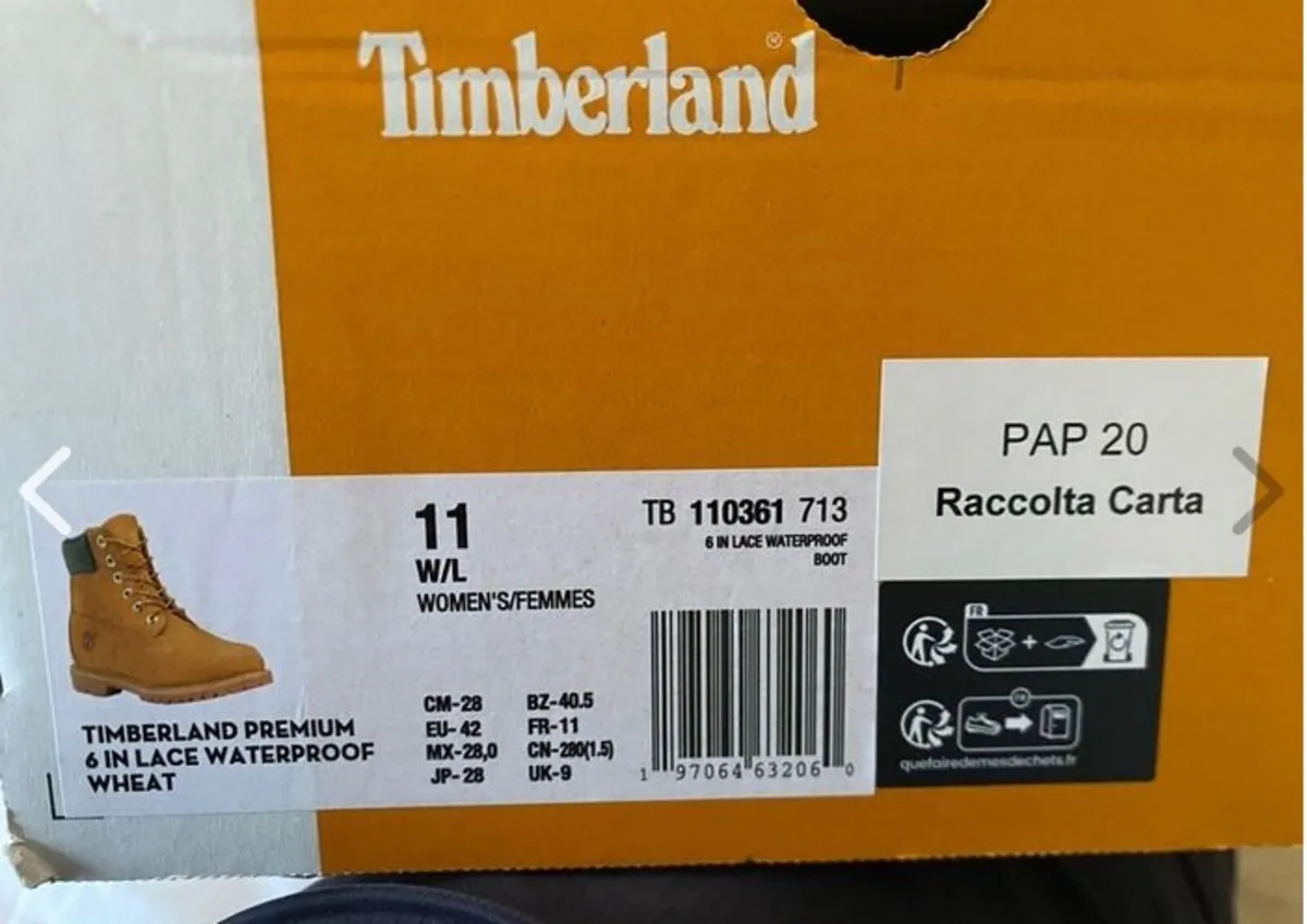 Timberland Wheat Boot Size 9UK BRAND NEW - Image 2