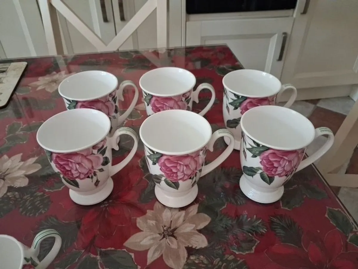 Newbridge Rose Collection Tea set and 6 cups - Image 4