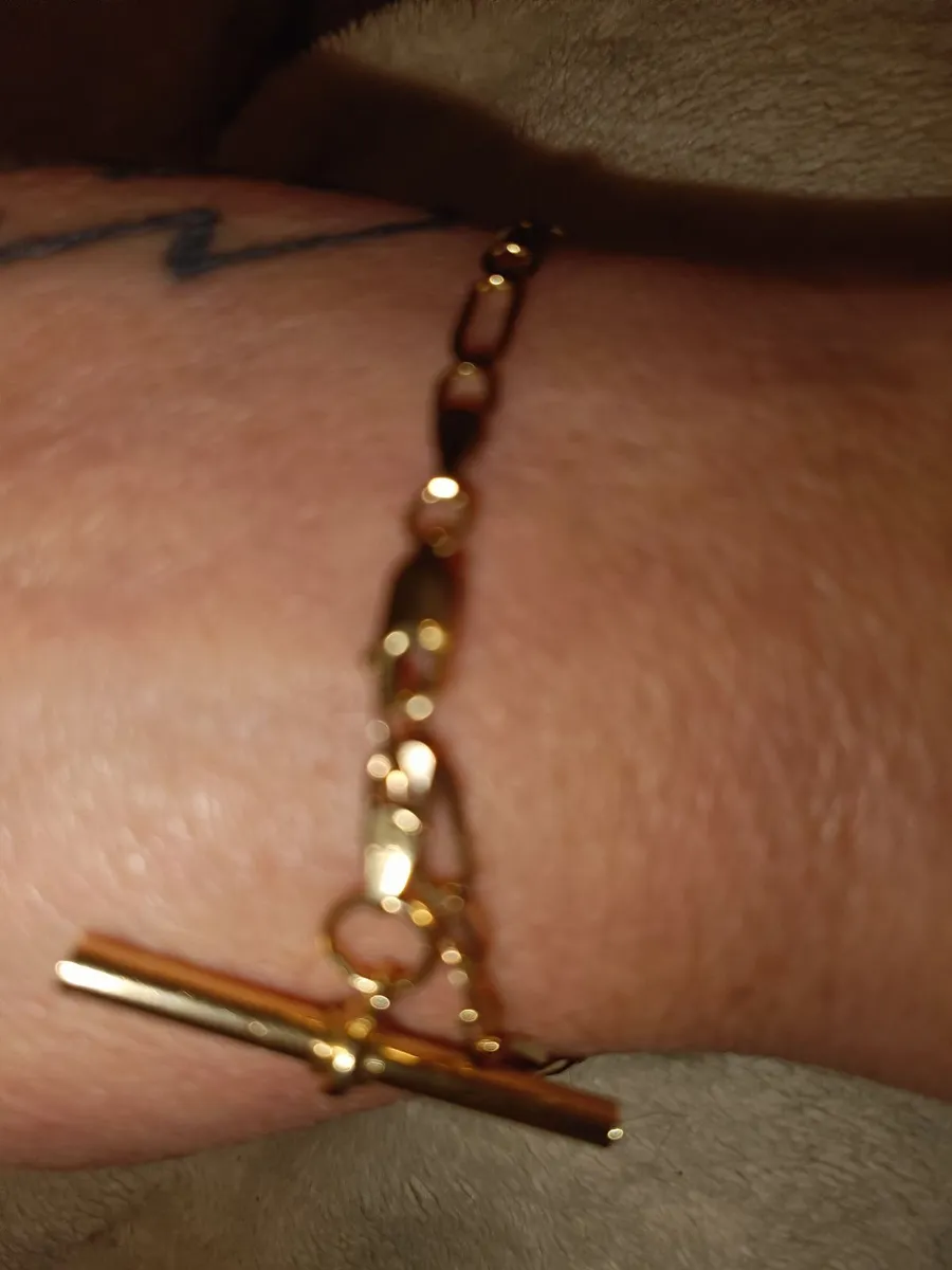 9ct gold necklace and bracelet - Image 2