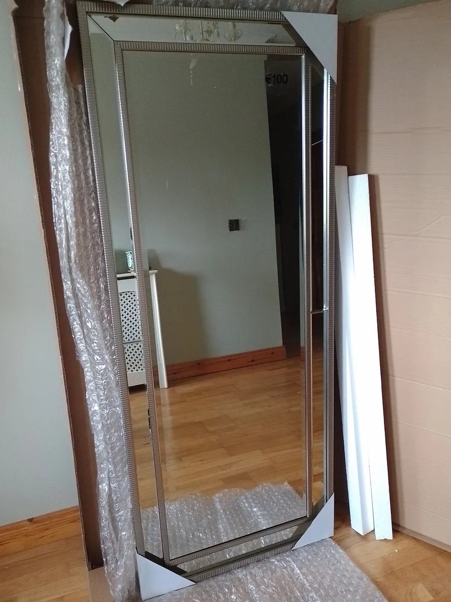 Brand new silver framed mirror. - Image 1
