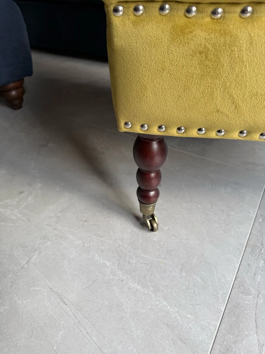 Yellow Velvet Chairs (x2) - Image 3