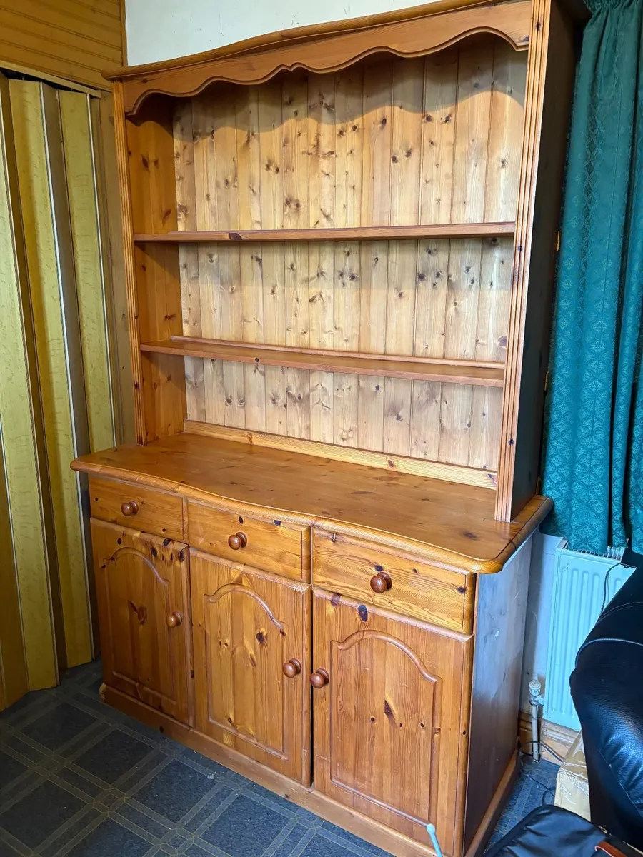 Large 3 Cupboard 3 Drawer Pine Dresser - Image 3