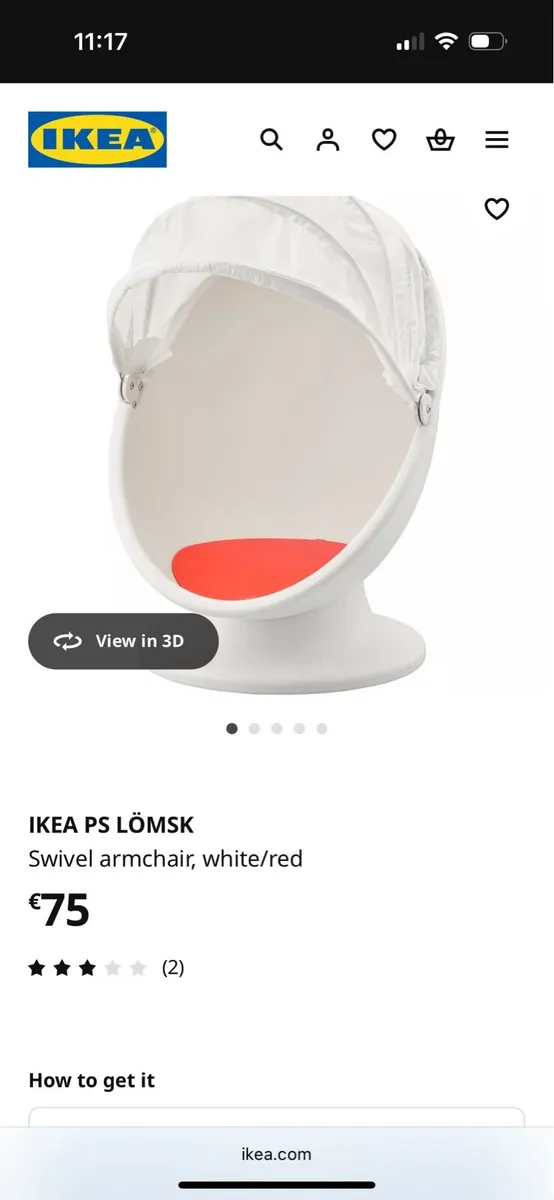 IKEA kids egg swivel chair - Image 1