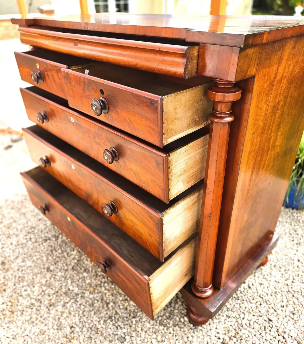 Large Victorian Mahogany Chest- Circa 1870 - Image 3