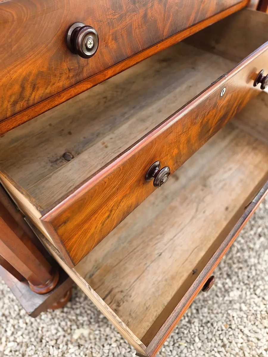 Large Victorian Mahogany Chest- Circa 1870 - Image 4