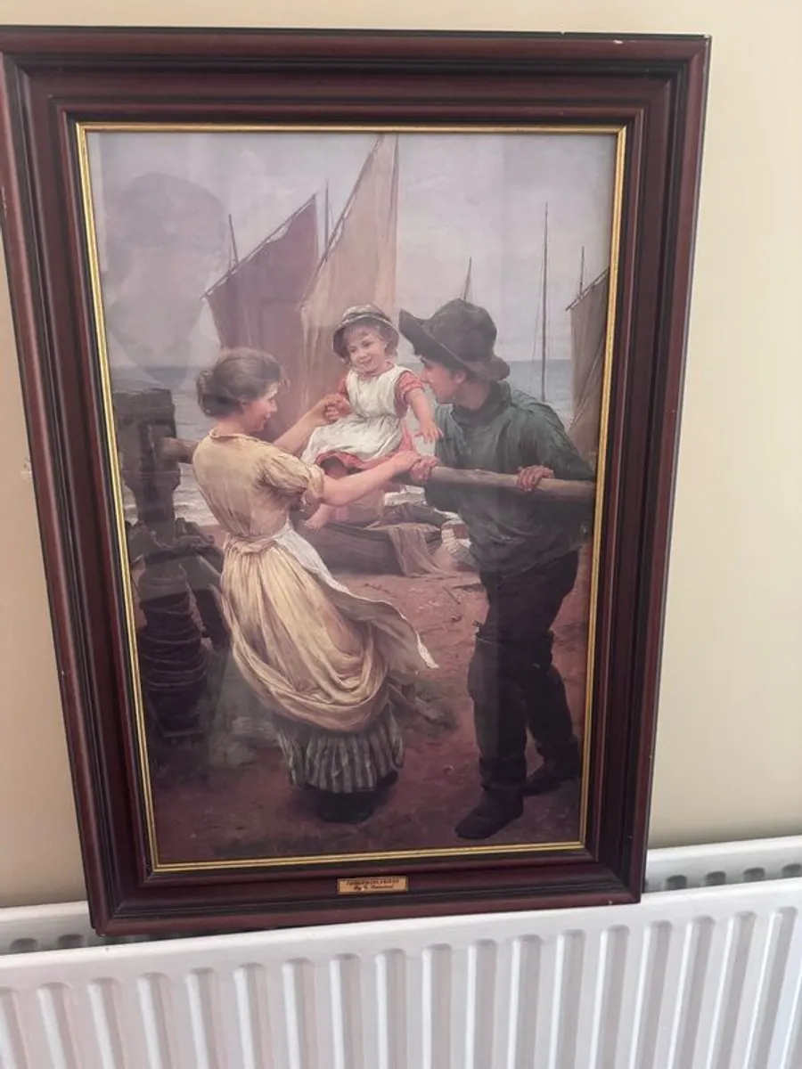 Picture Fisherman's Friend by George H Swinstead in solid frame - Image 1