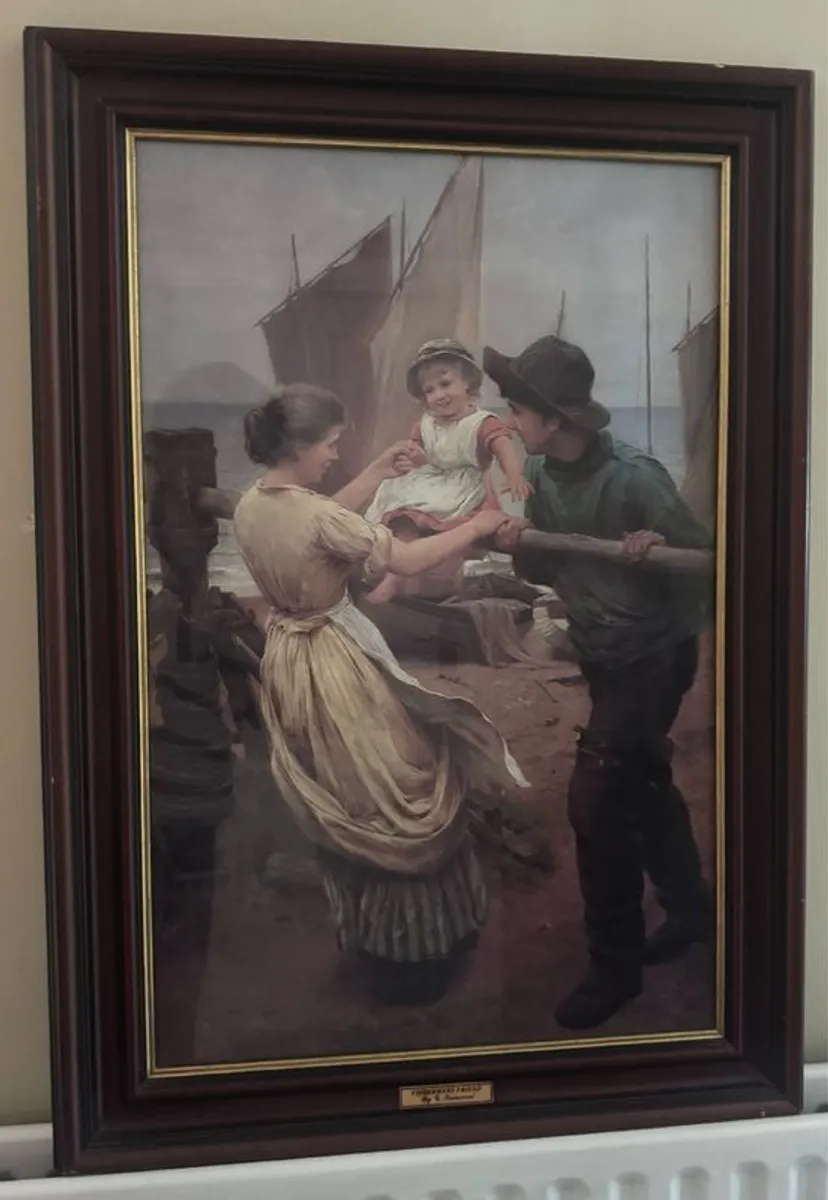 Picture Fisherman's Friend by George H Swinstead in solid frame - Image 3
