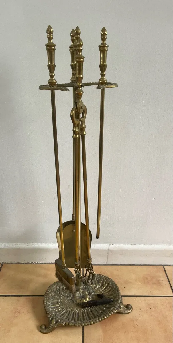Vintage Brass Fireplace Tools - Image 3
