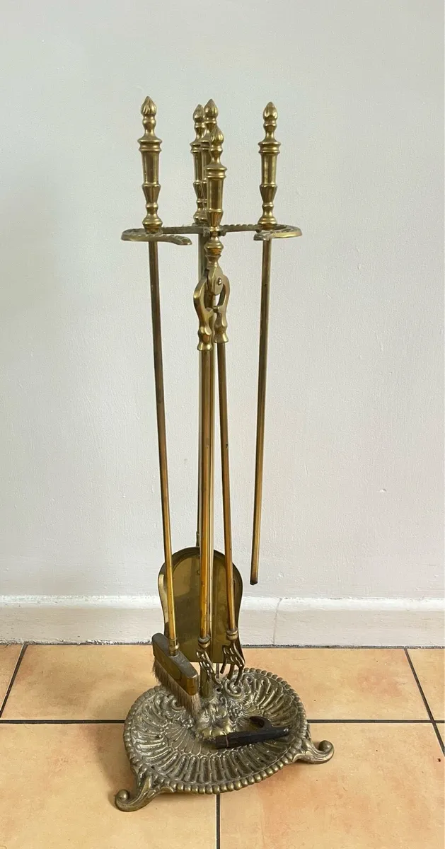 Vintage Brass Fireplace Tools - Image 2