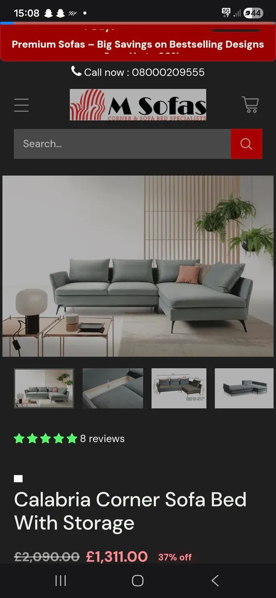 Sofa bed, TV stand , coffee table - Image 1