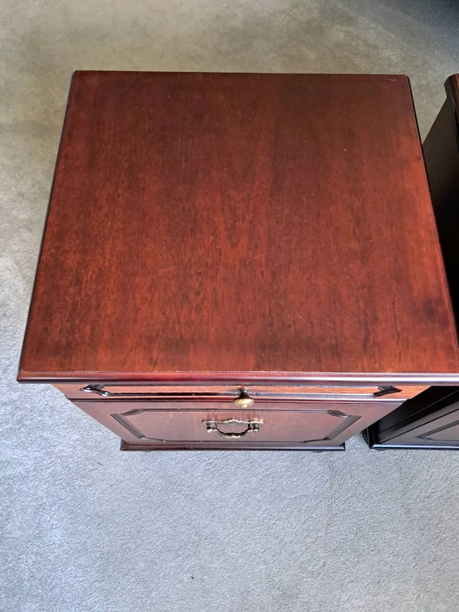 Mahogany Bedside Lockers - Image 4